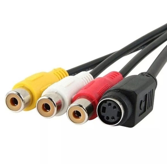 Audio Jack Adapter VGA SVGA to S-Video 3 RCA AV Adapter Converter Cable. This Au - Picture 2 of 3